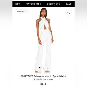 Amanda Uprichard white Jumpsuit. Only worn once for my rehearsal dinner.